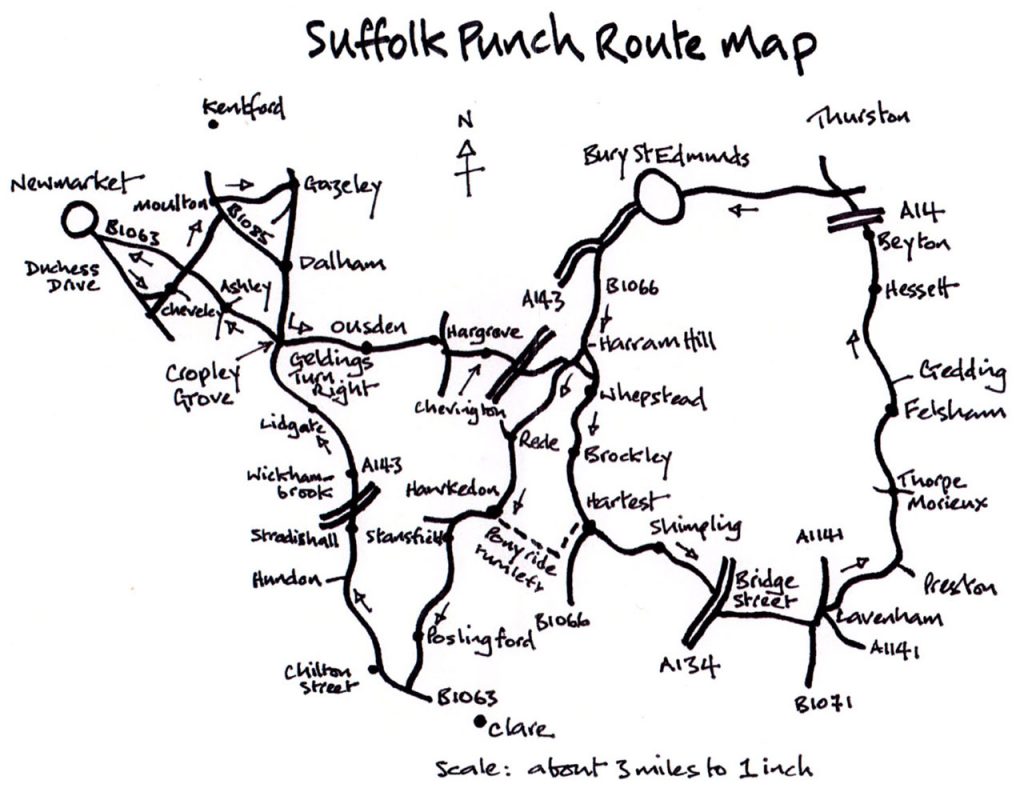 Suffolk Punch Map